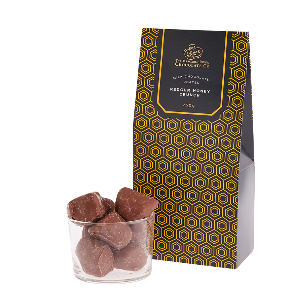 Milk Chocolate coated Redgum Honey Crunch 250G