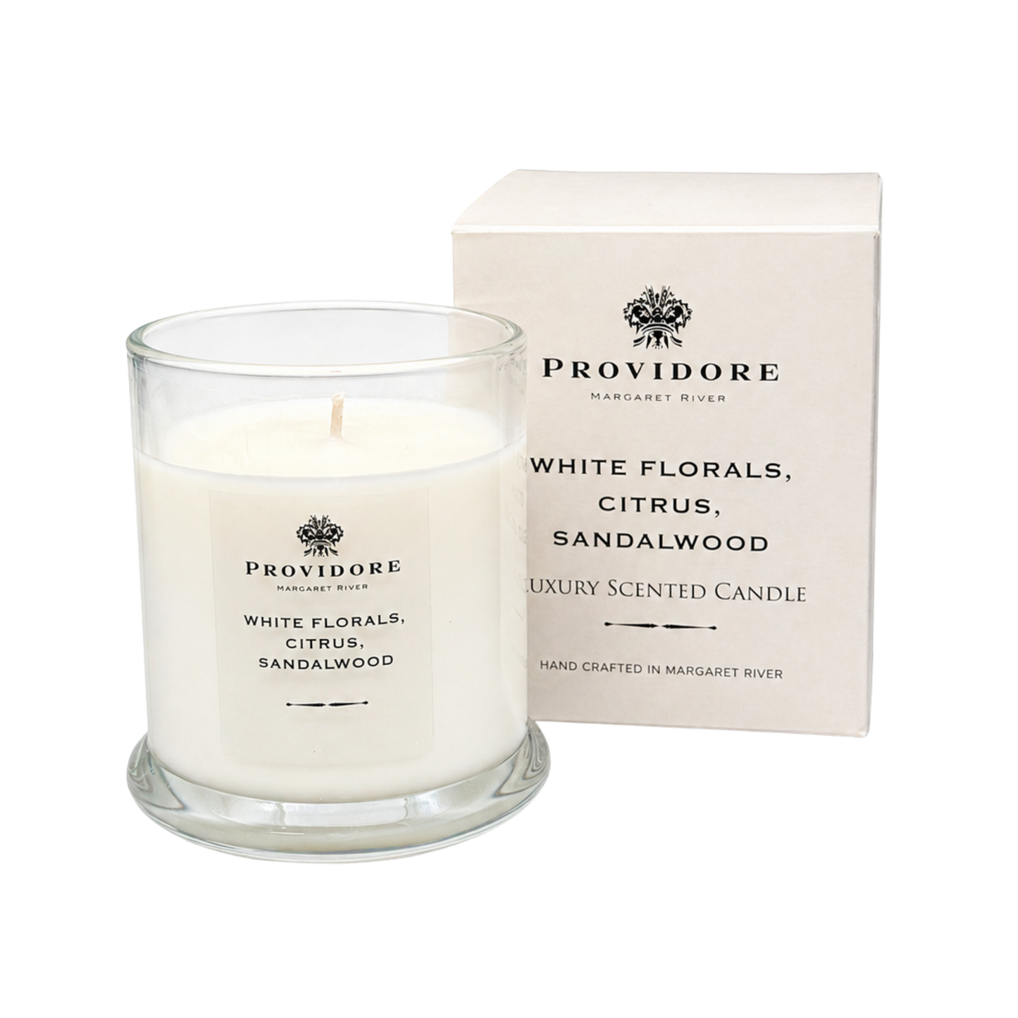 Providore Candle Large - White Florals, Citrus, Sandalwood