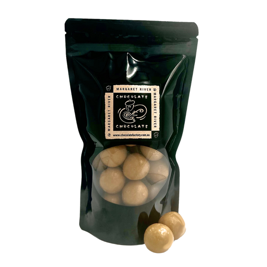 Passionfruit & Caramel Coated Macadamias