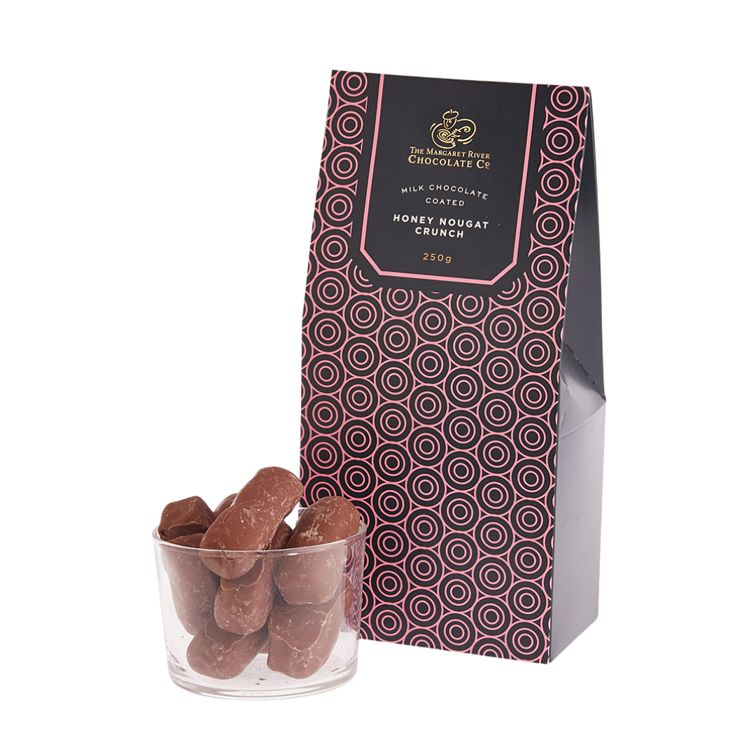 Milk Chocolate coated Honey Nougat Crunch 250G